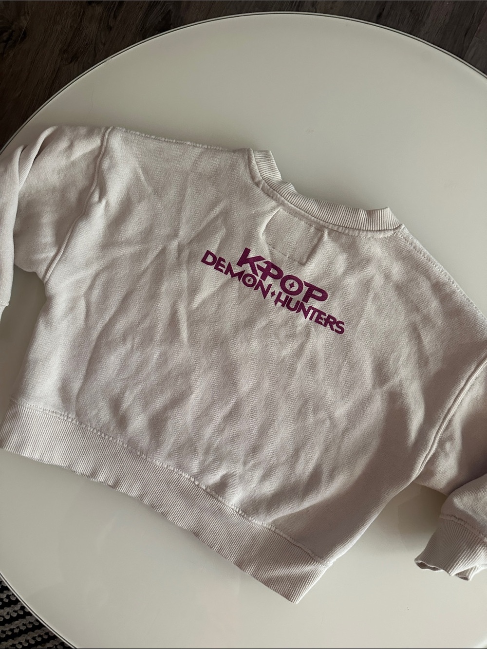 Zara KPOP Demon Hunters Sweatshirt - Cream with Purple & Black Print - Picture 6 of 9